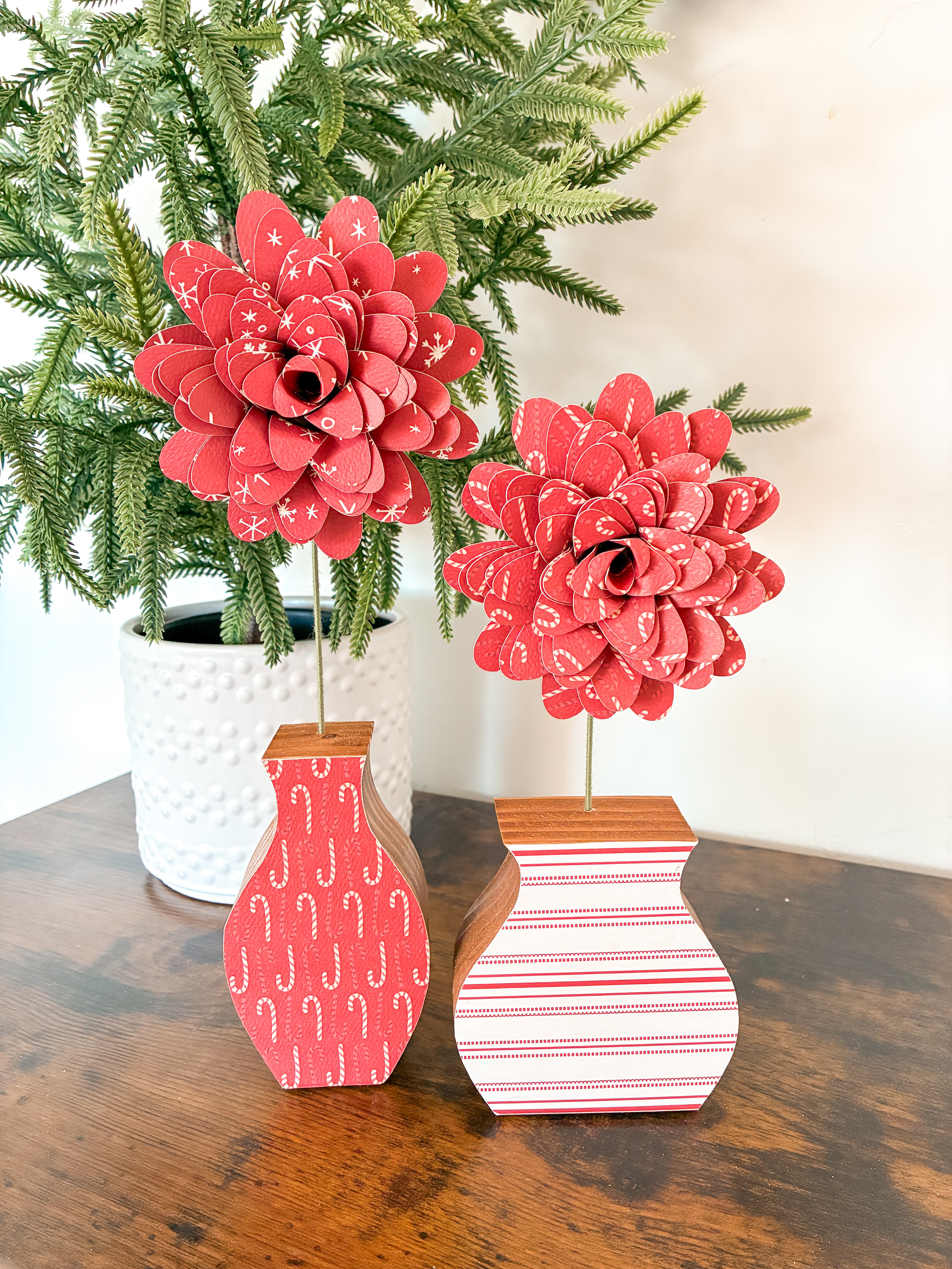 Candy Cane Vase Set