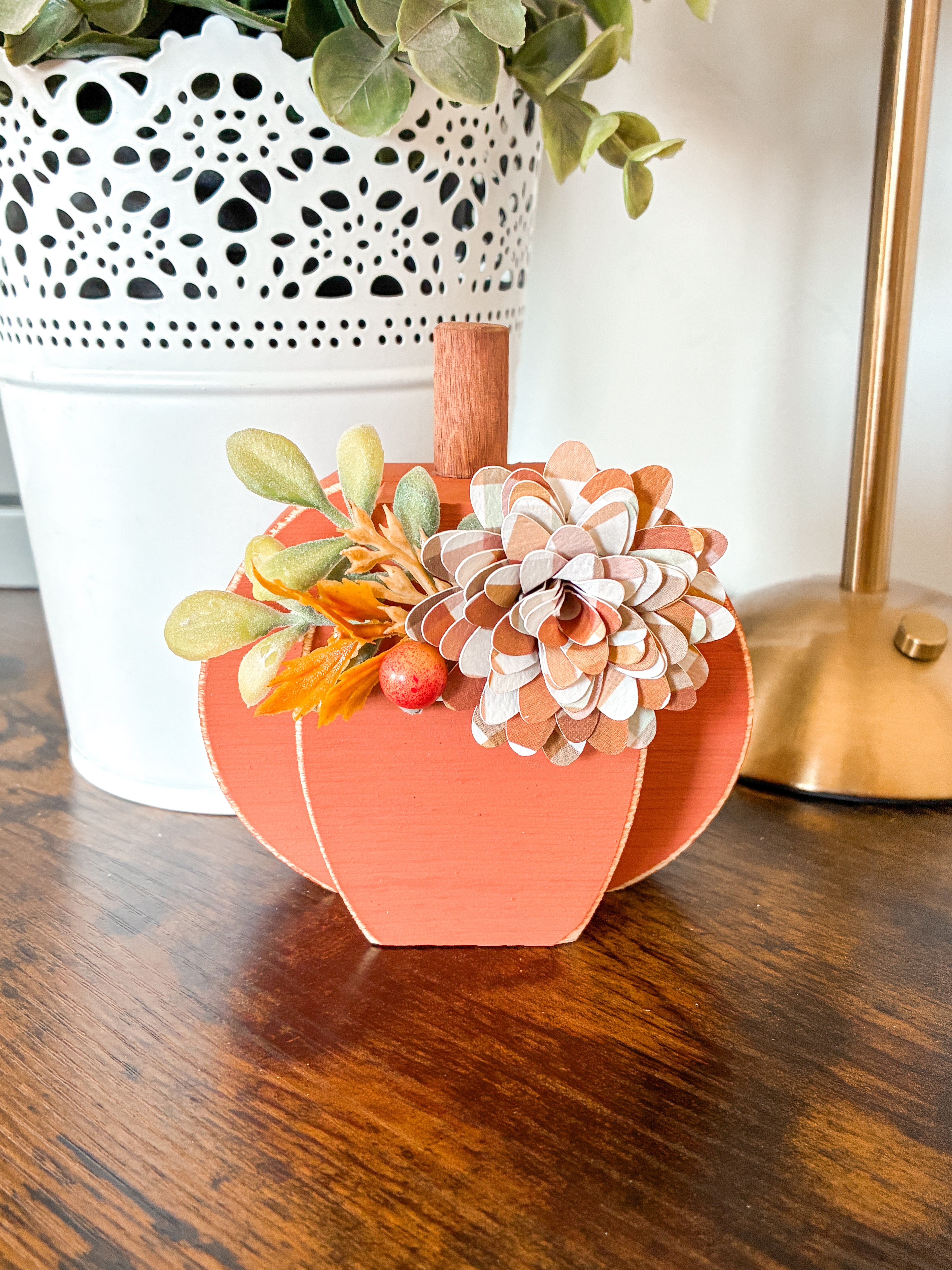 Orange Pumpkin Shelf Sitter