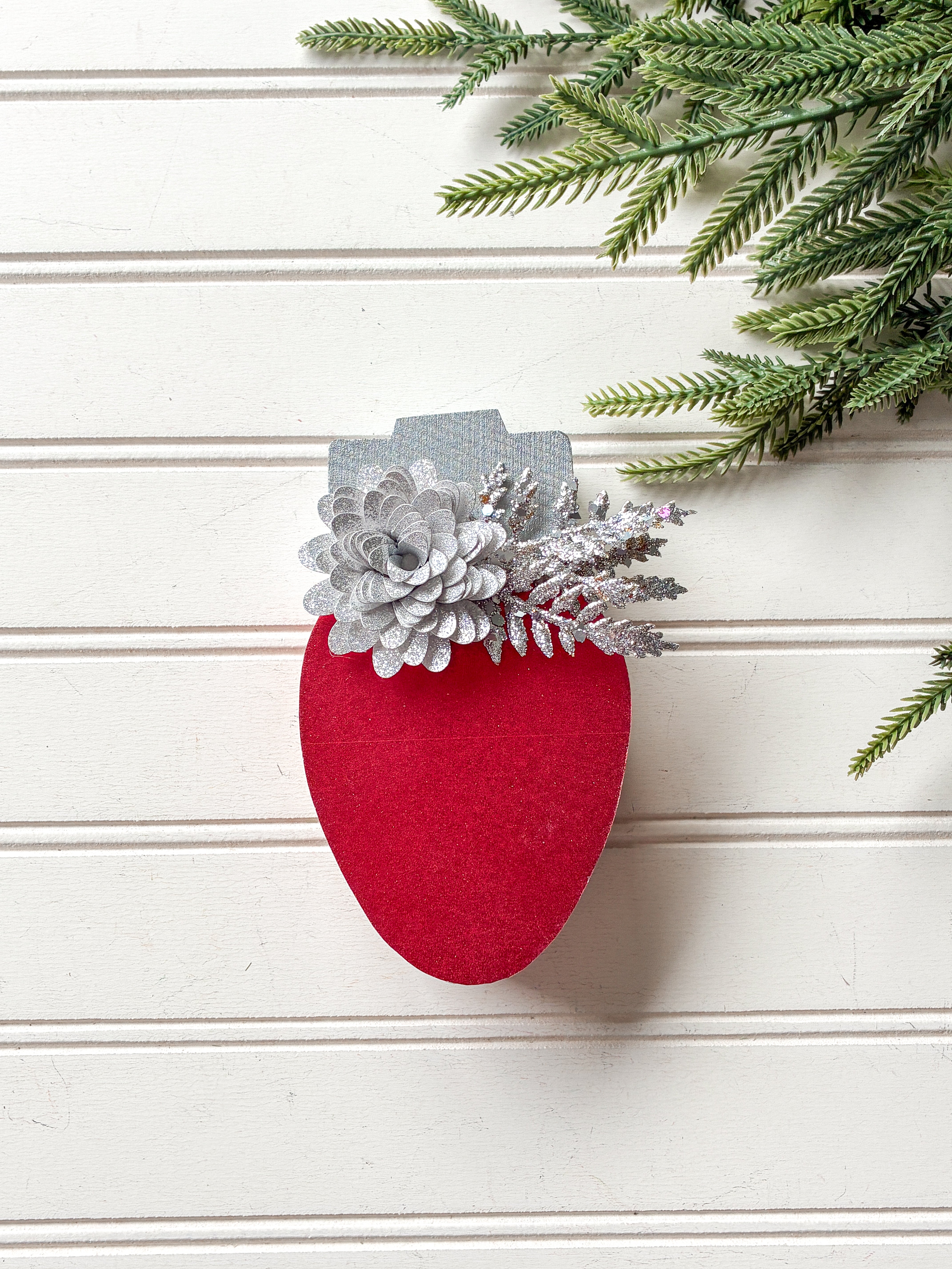 Red Christmas Bulb Shelf Sitter