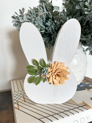 Large Yellow Bunny Ears Shelf Sitter