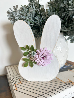 Large Purple Bunny Ears Shelf Sitter