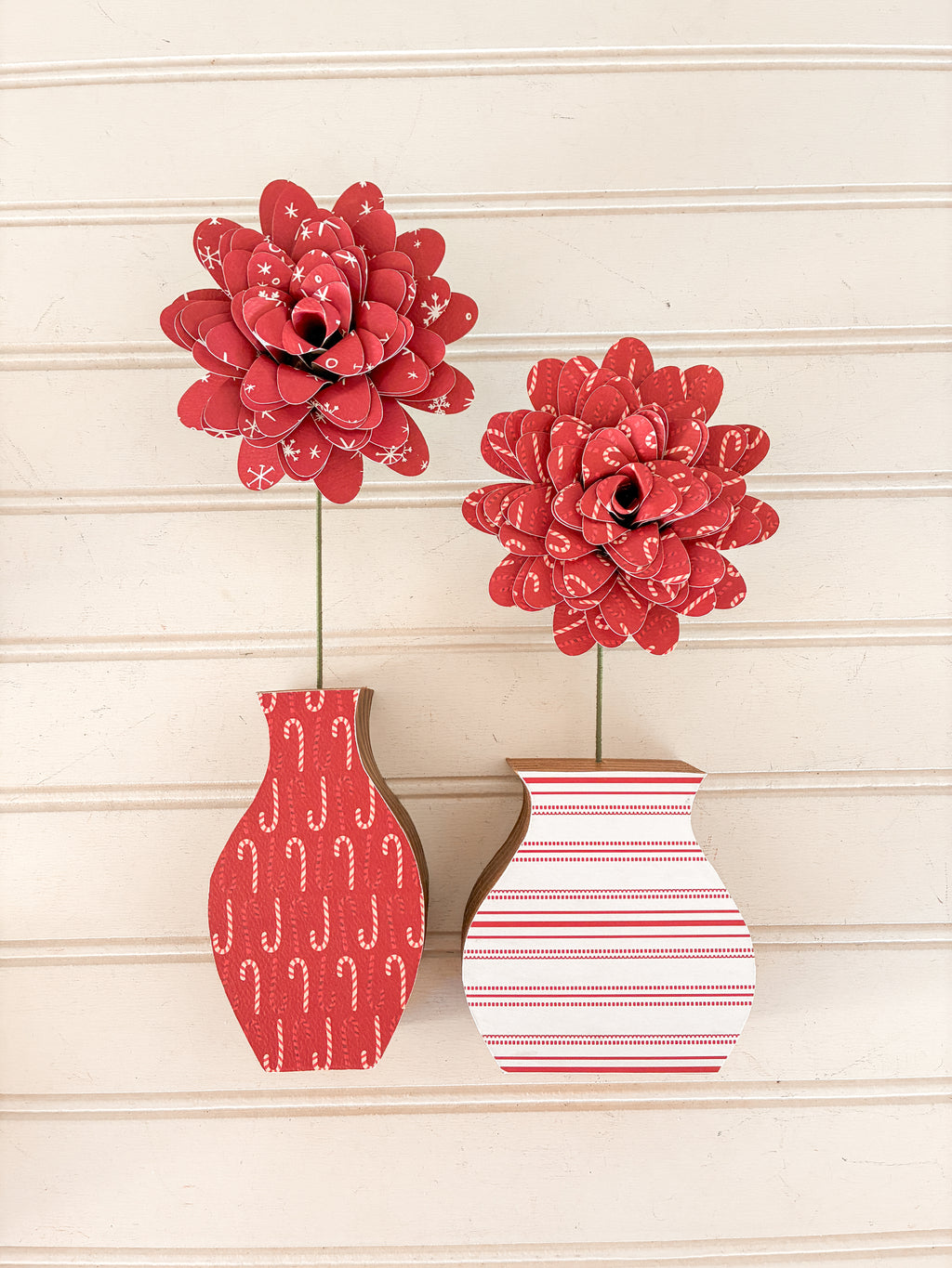 Candy Cane Vase Set
