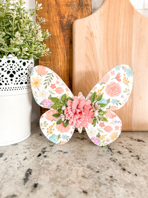 Floral Butterfly Shelf Sitter