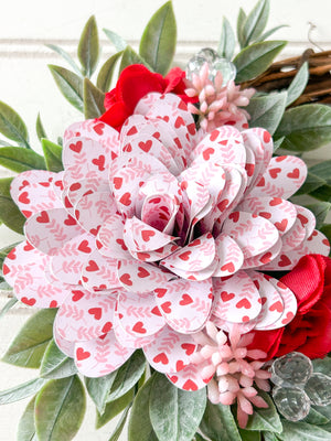 Heart Flower Mini Wreath