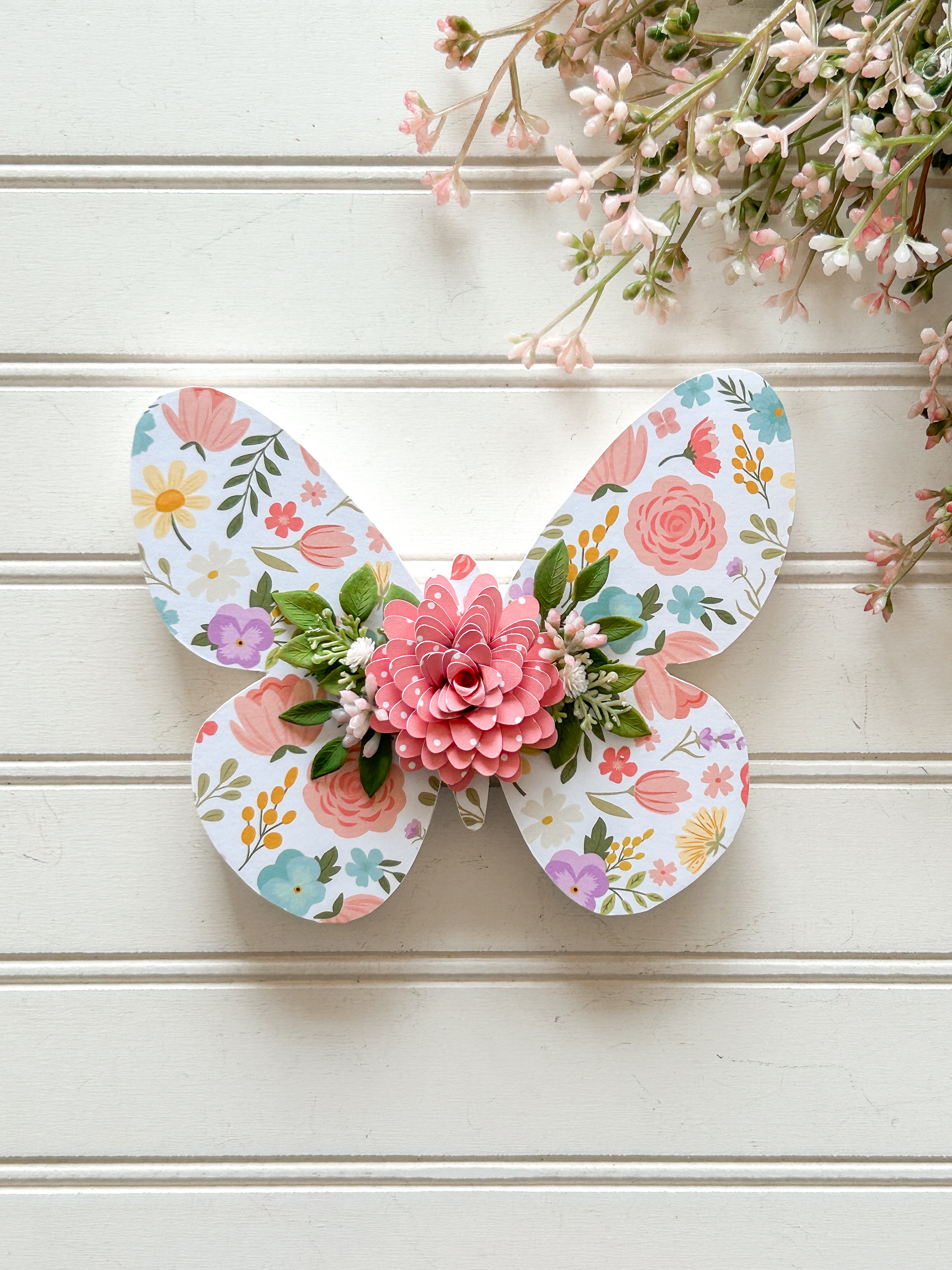 Floral Butterfly Shelf Sitter