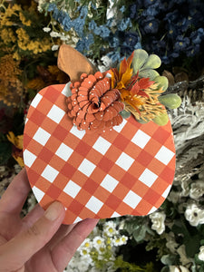 Tall Orange Pumpkin Shelf Sitter (As Is)